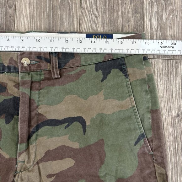Ralph Lauren Polo Chino Classic Cotton Camo Camouflage Pants 34/25 Military Army - Picture 6 of 16